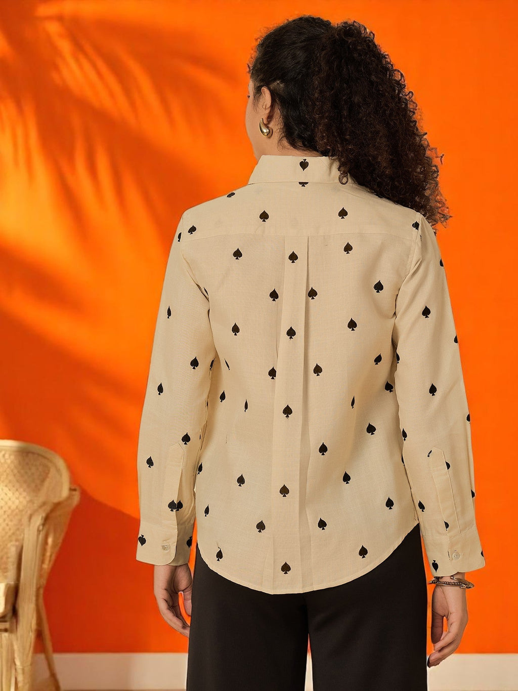 All Over Embroidered Linen Shirt