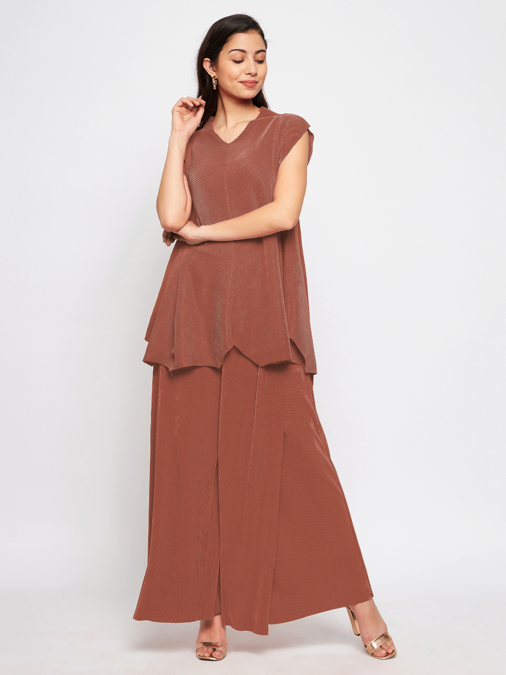 Criss Cross Pleated Top