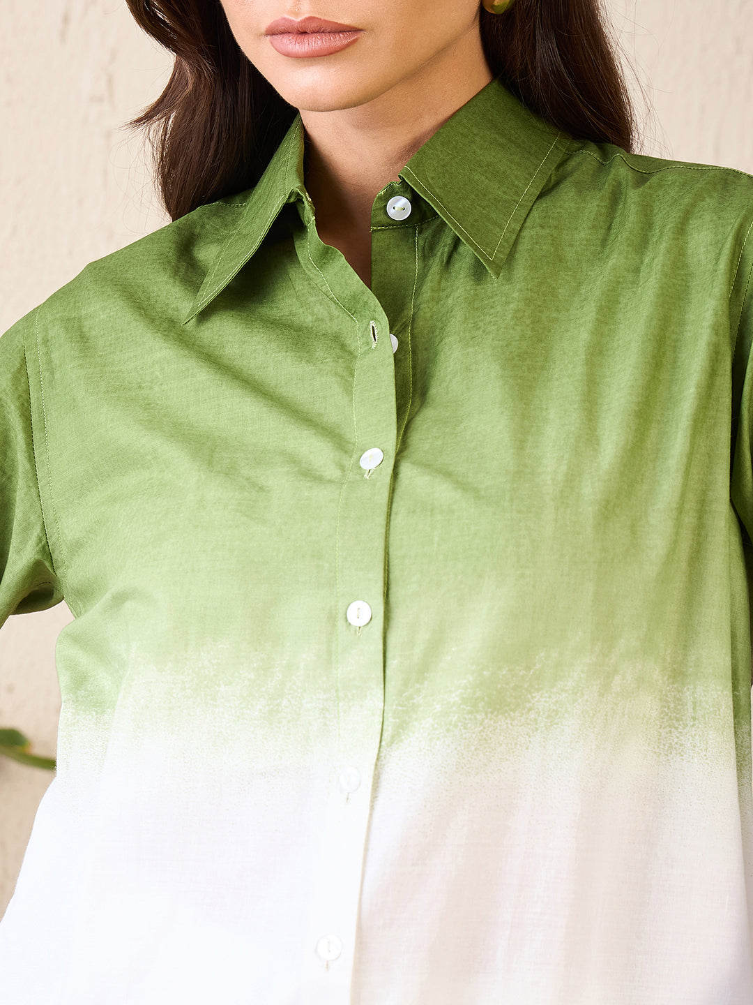 Printed Cotton Ombre Shirt