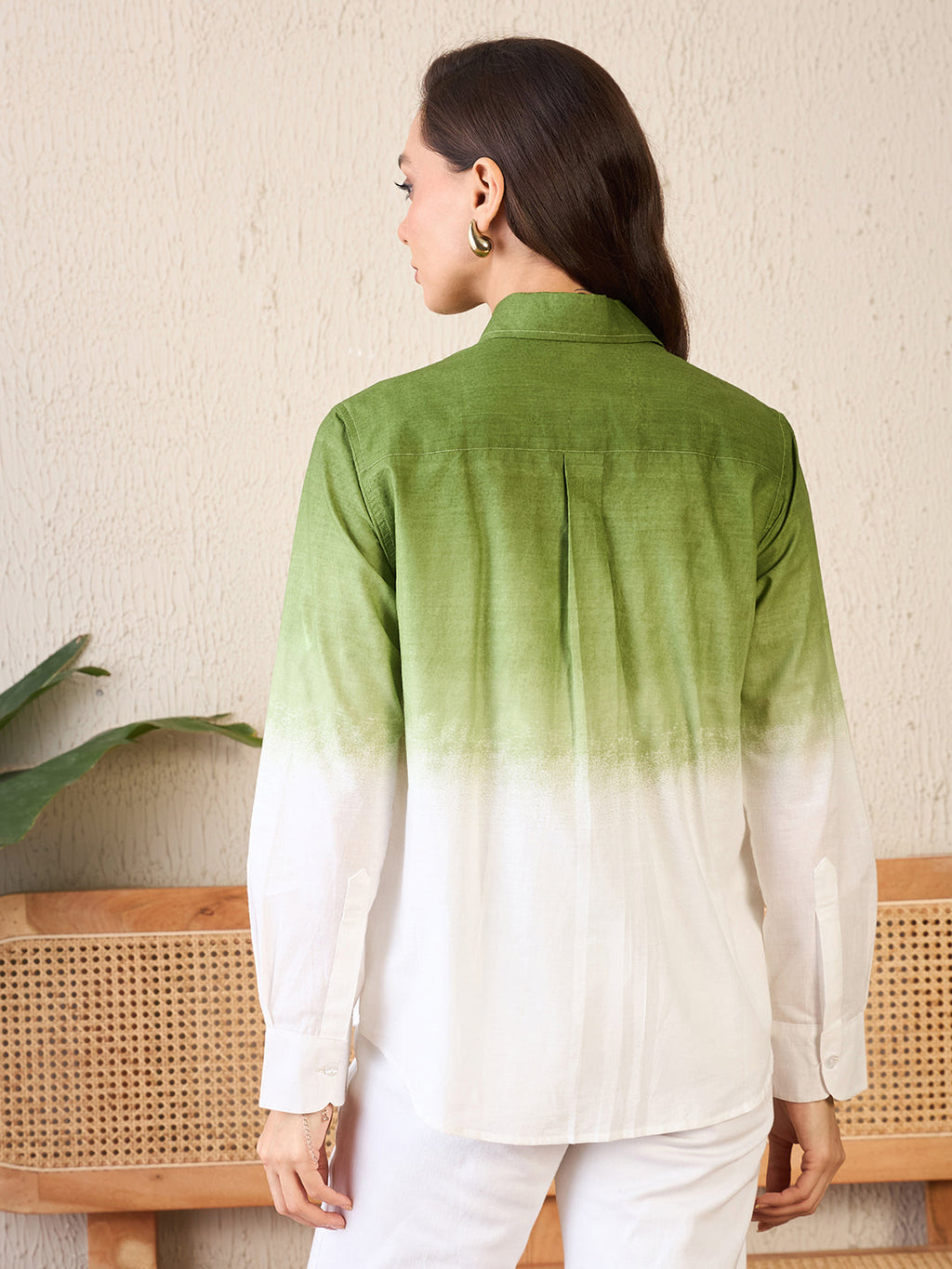 Printed Cotton Ombre Shirt