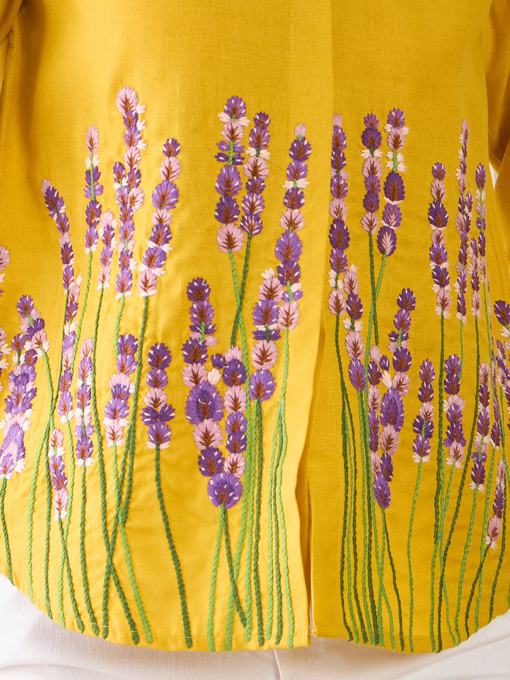 Floral Embroidered Linen Shirt