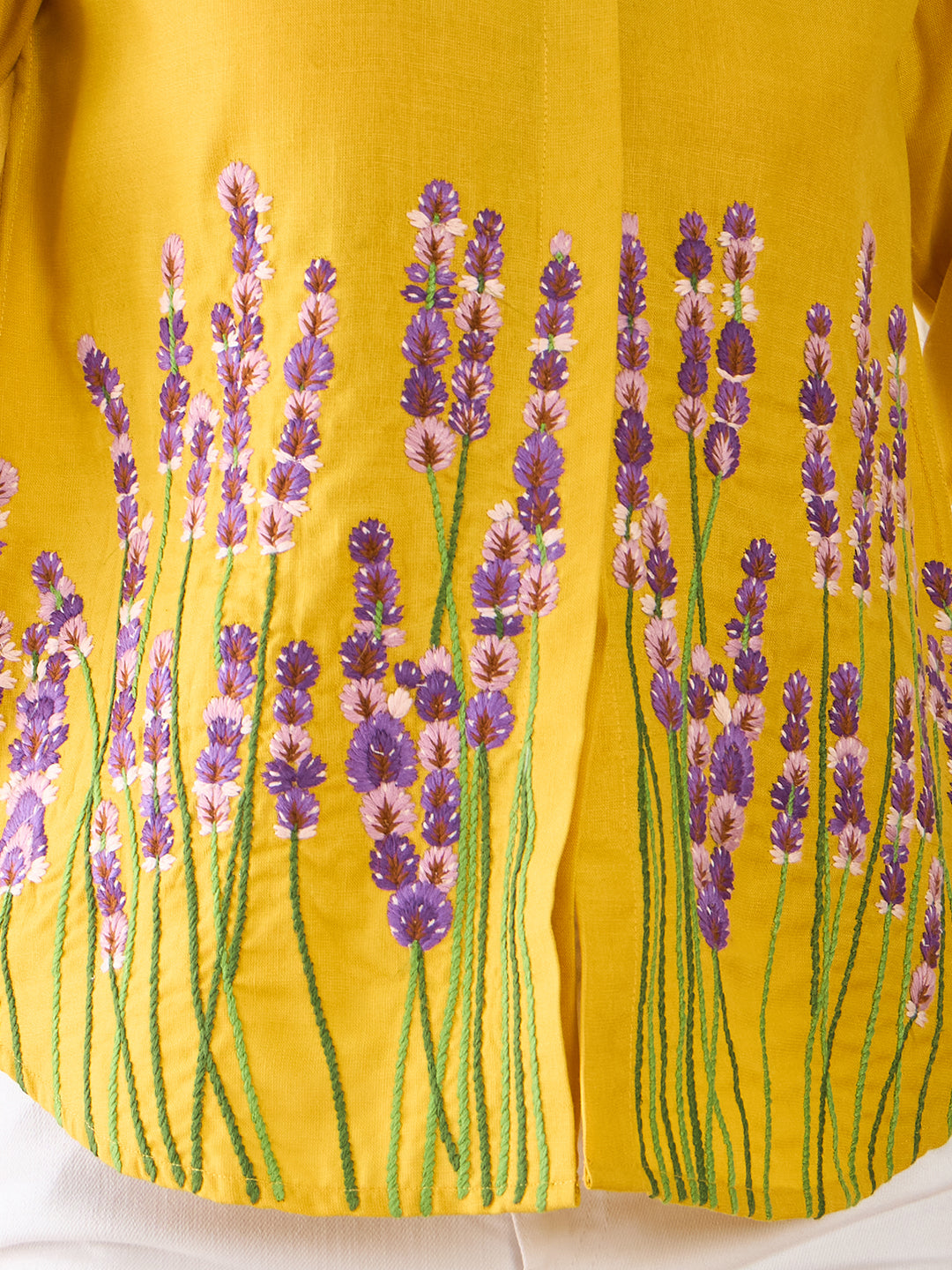 Floral Embroidered Linen Shirt