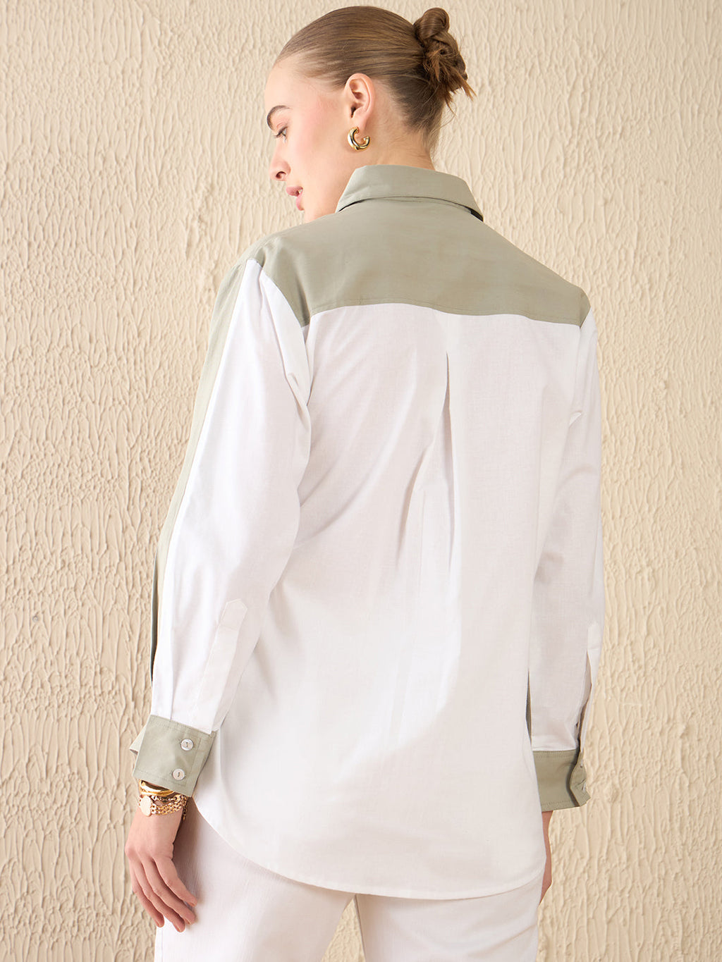 Side Tie-Up Cotton Shirt