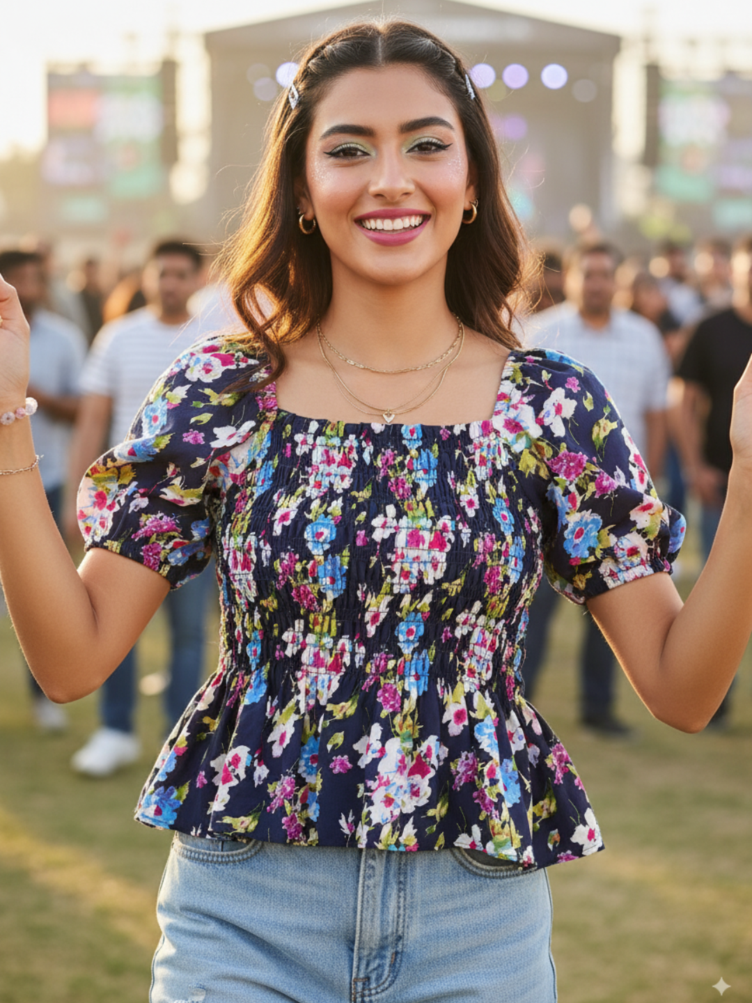 Smocked Peplum Top - Uptownie