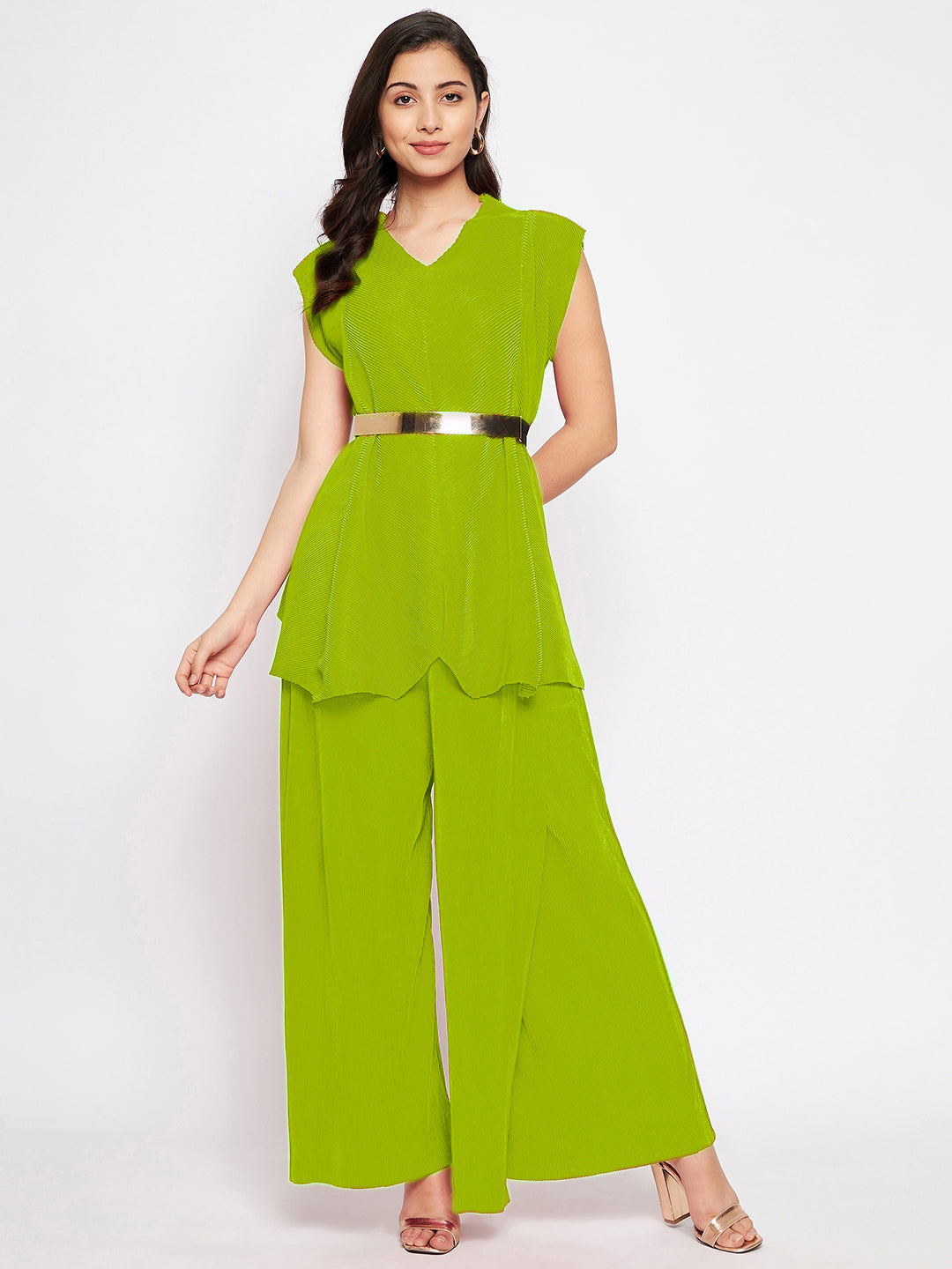 Pleated Pants with a Front Drape - Uptownie