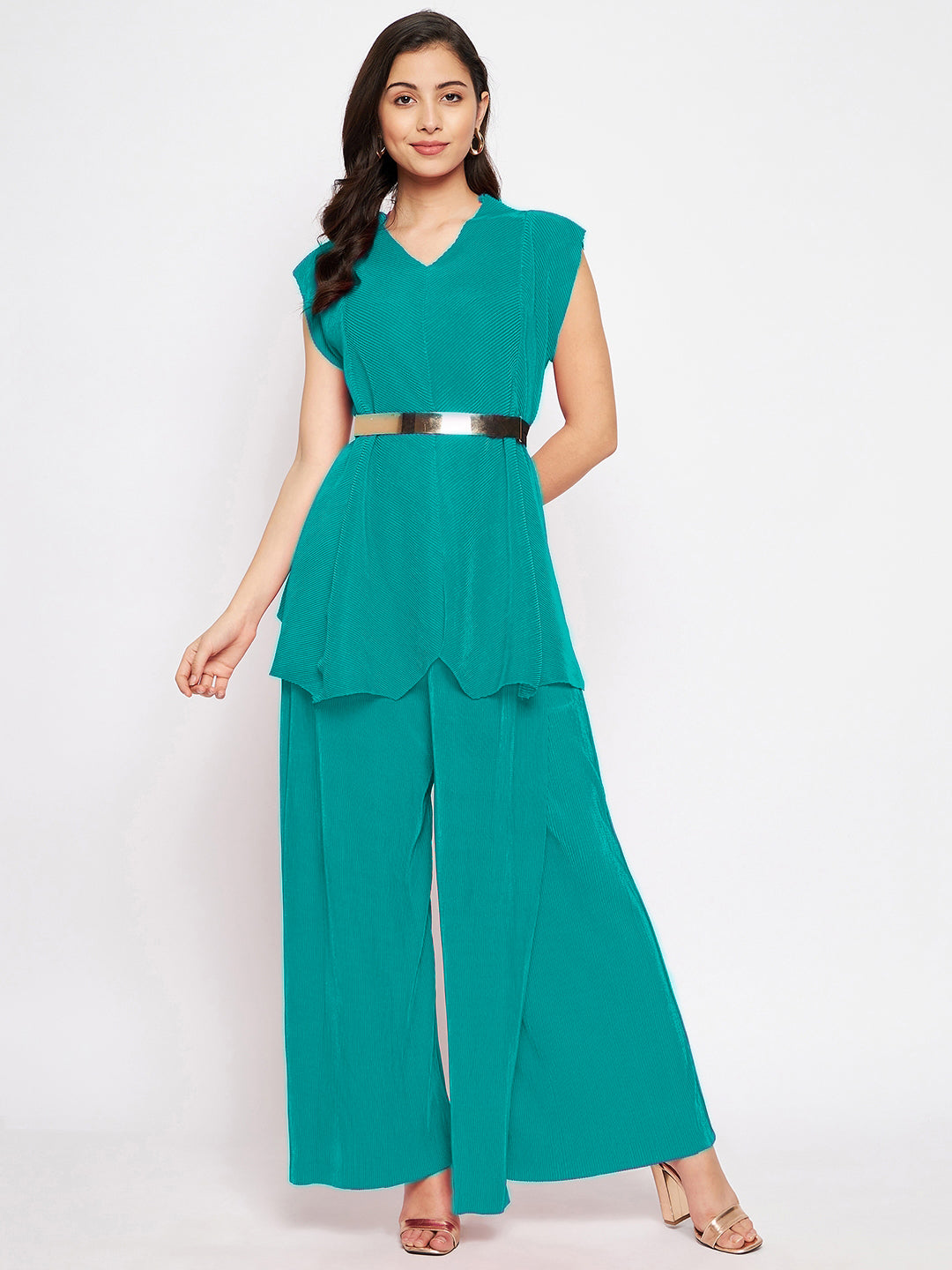 Criss Cross Pleated Top - Uptownie