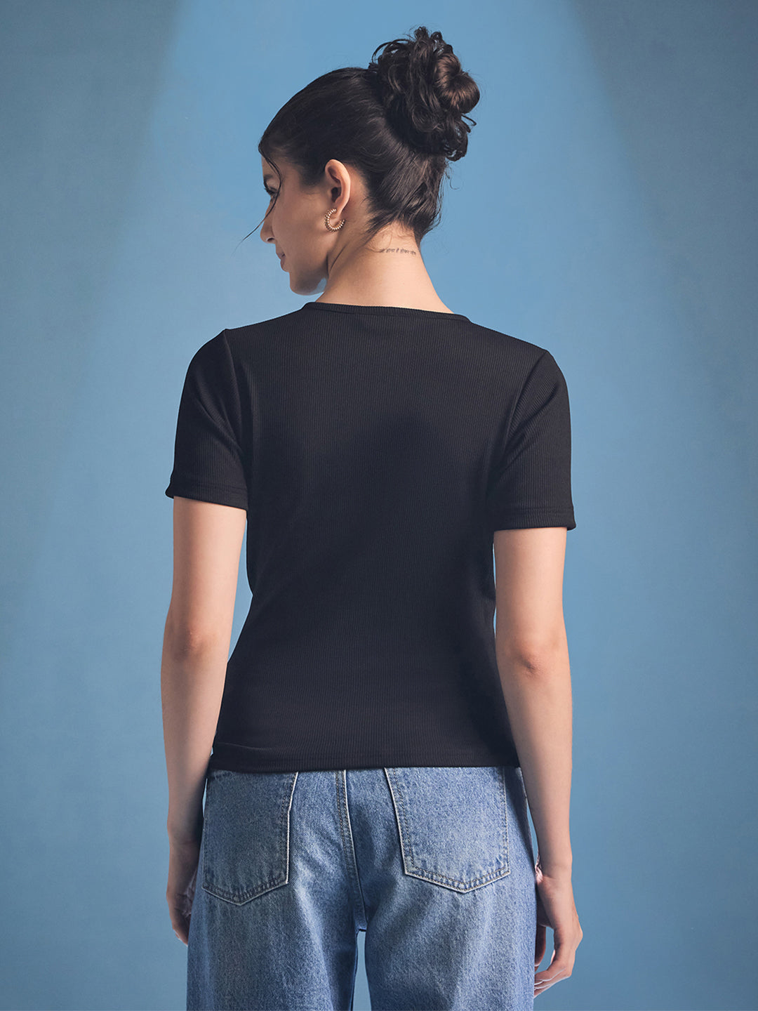Wrap Style Ribbed Top