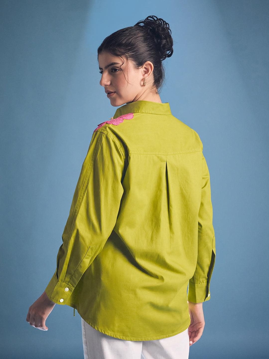 Side Tie-Up Cotton Shirt