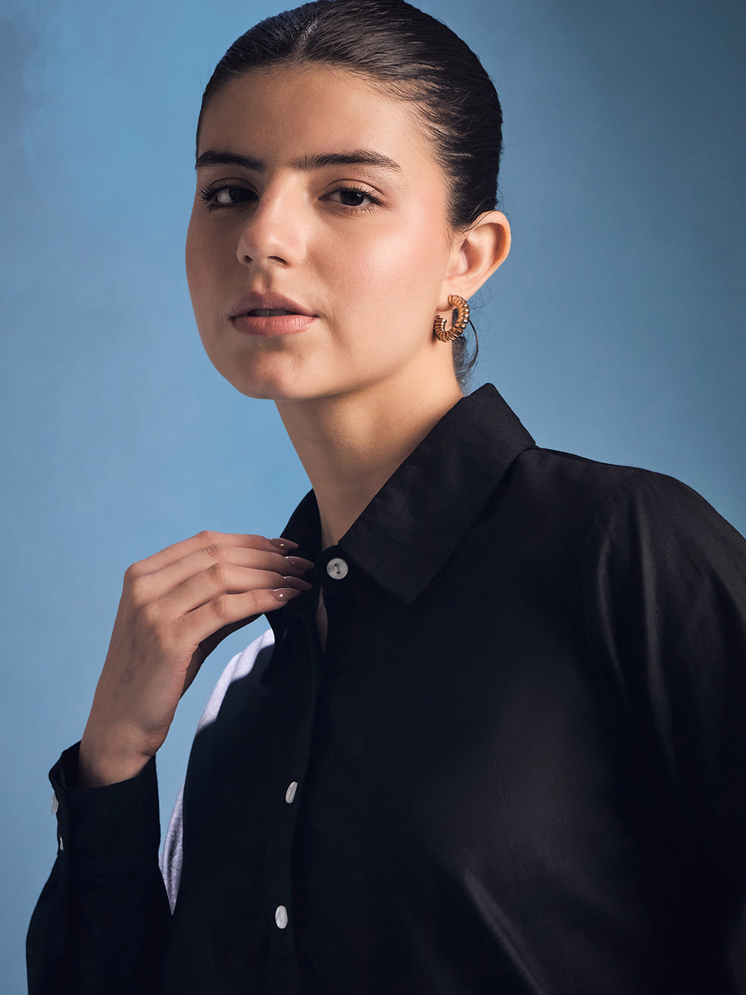 Cotton Peplum Shirt