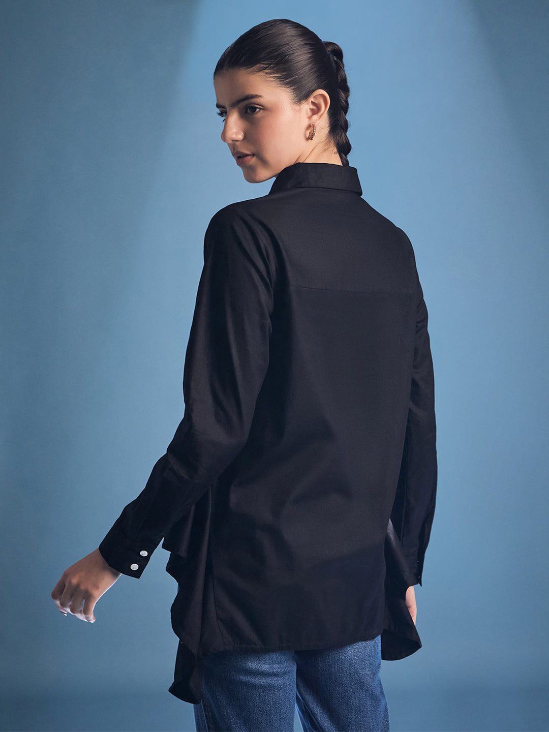 Cotton Peplum Shirt