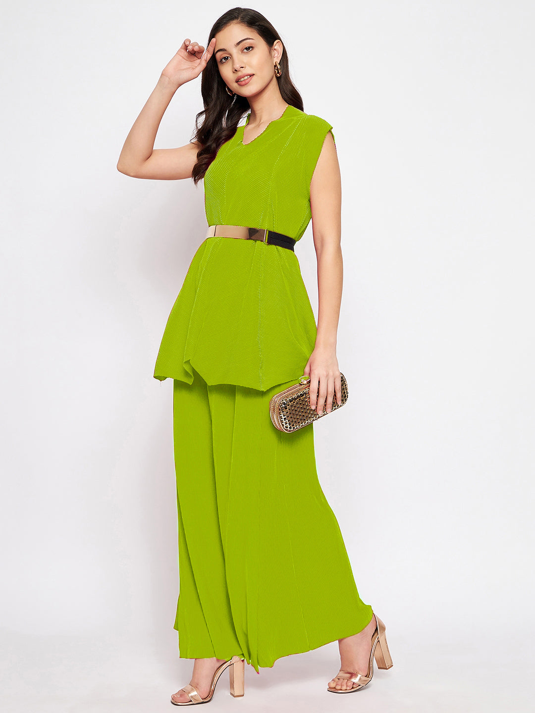 Criss Cross Pleated Top
