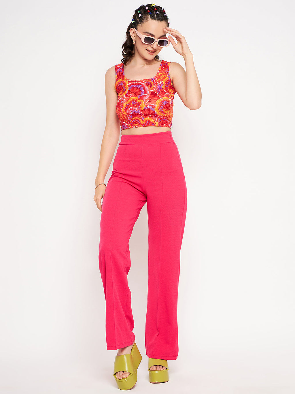 Cotton Stretchable Basic Round Neck Crop Top