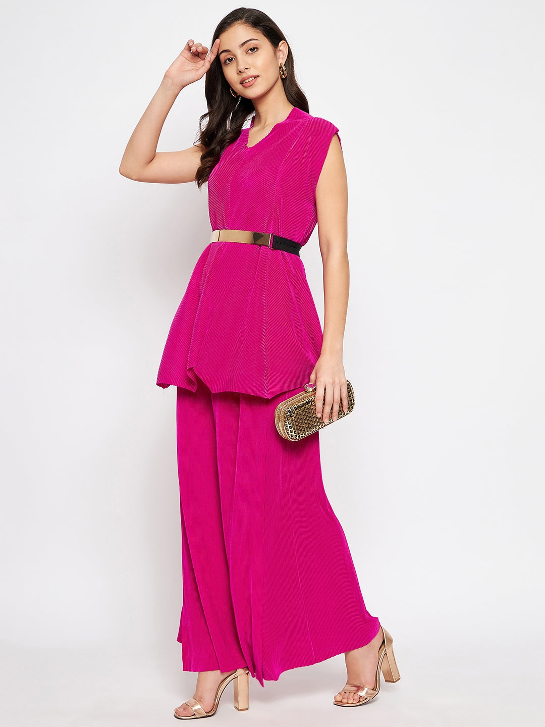 Criss Cross Pleated Top