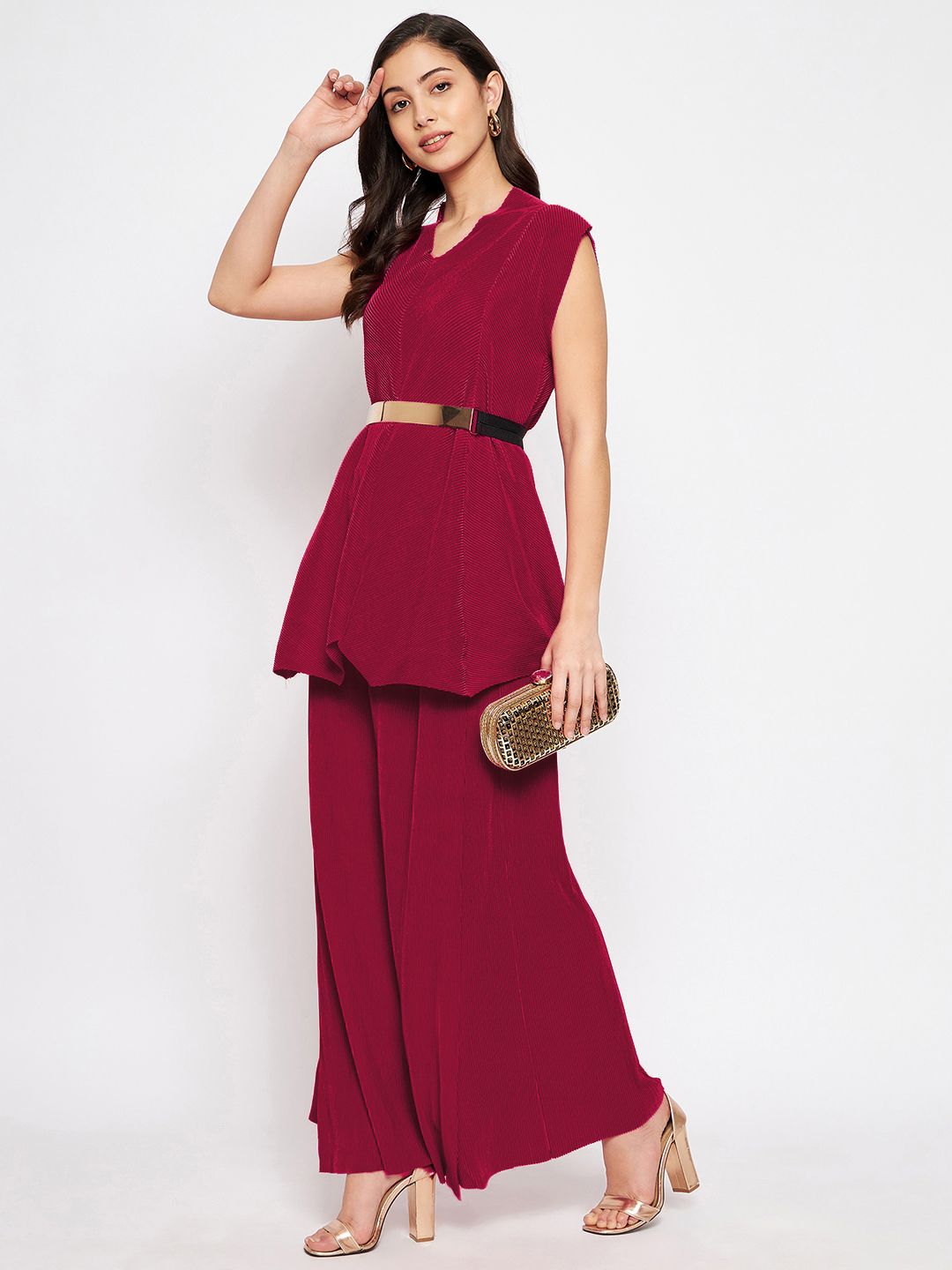 Criss Cross Pleated Top