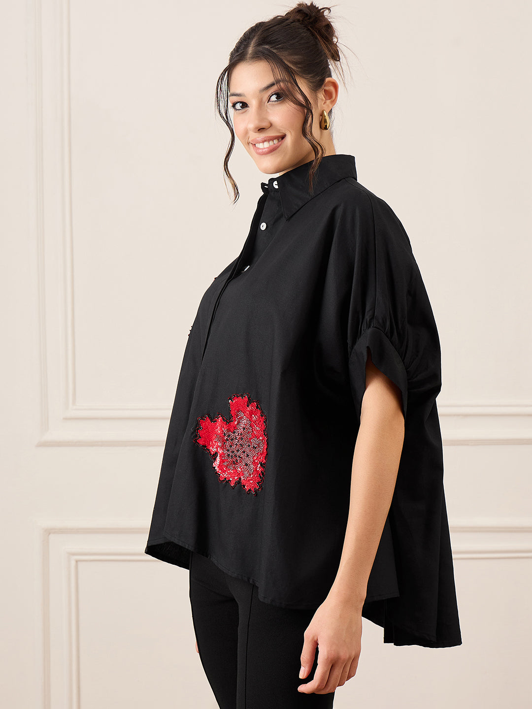 Antifit Embellished Cotton Shirt