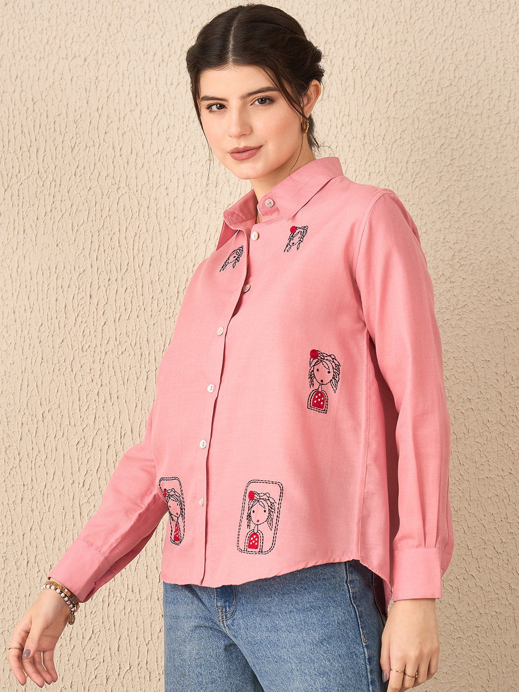 Doll Embroidered Linen Shirt