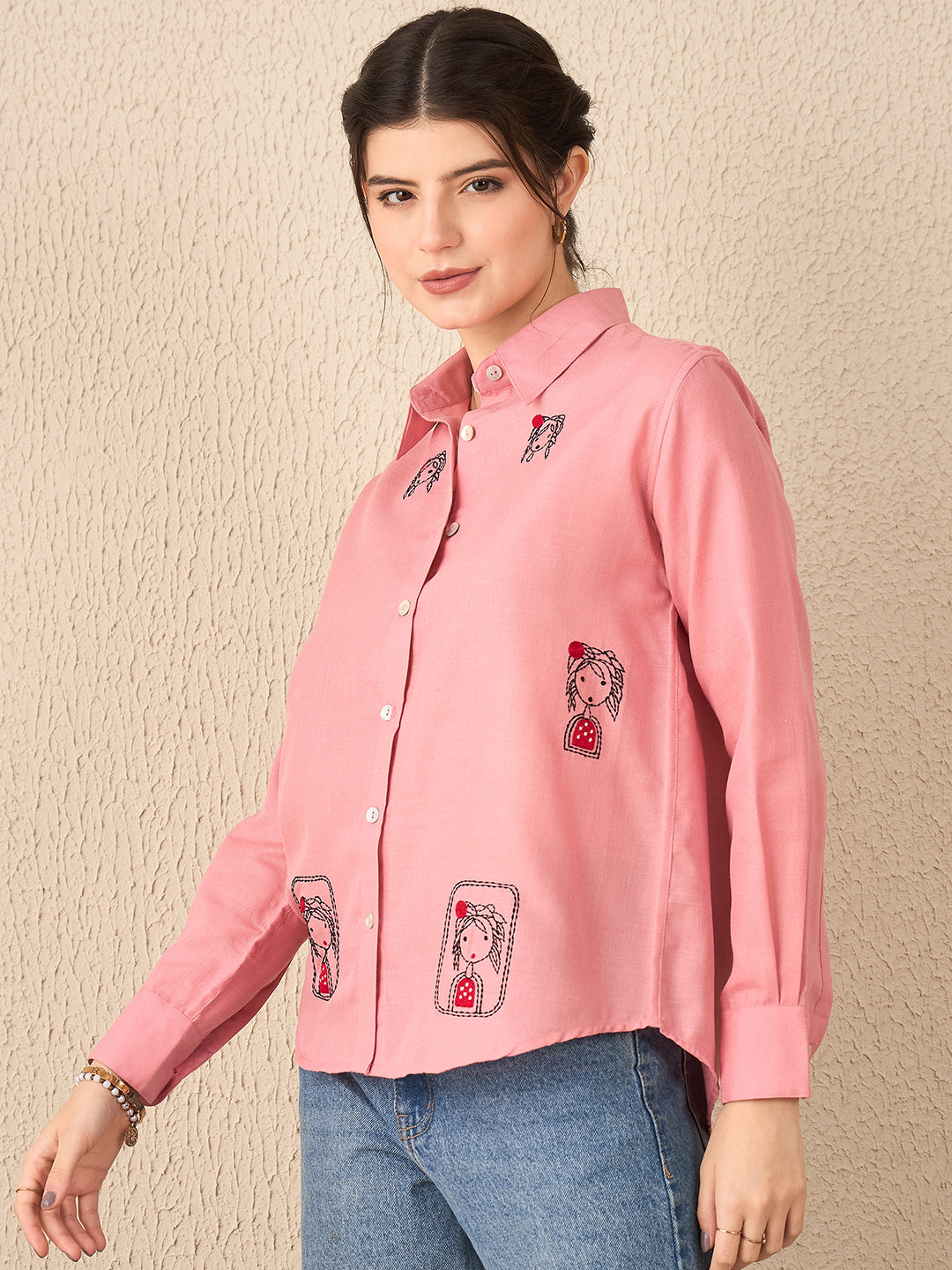 Doll Embroidered Linen Shirt