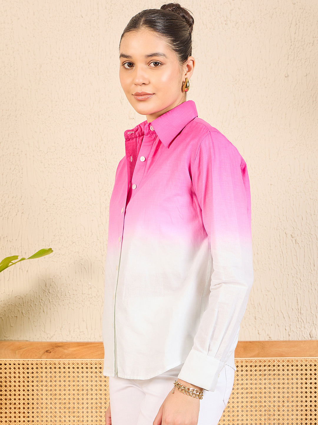 Printed Cotton Ombre Shirt