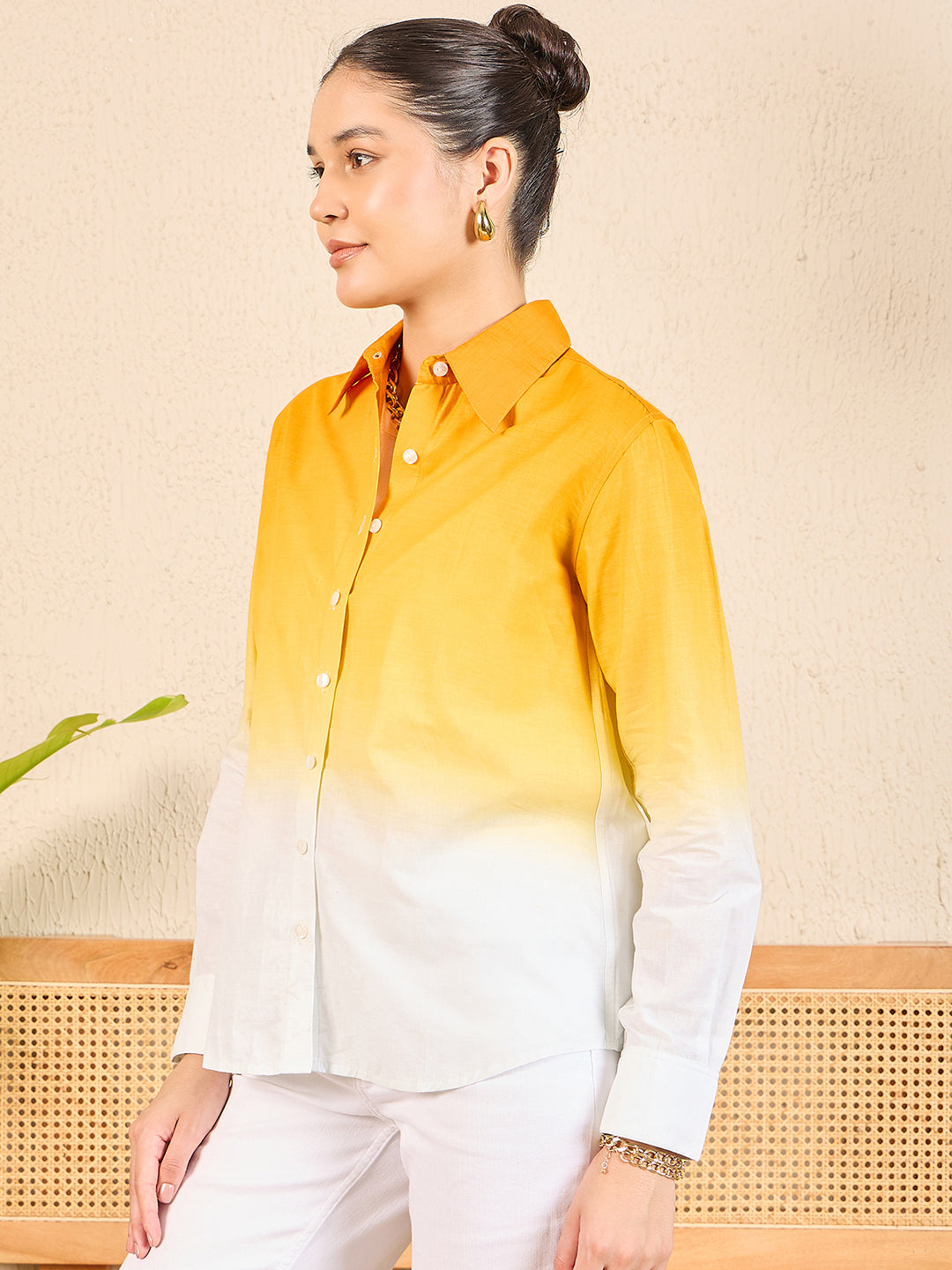 Printed Cotton Ombre Shirt