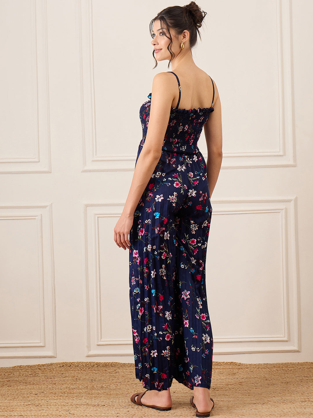 Smocked Maxi Jumpsuit