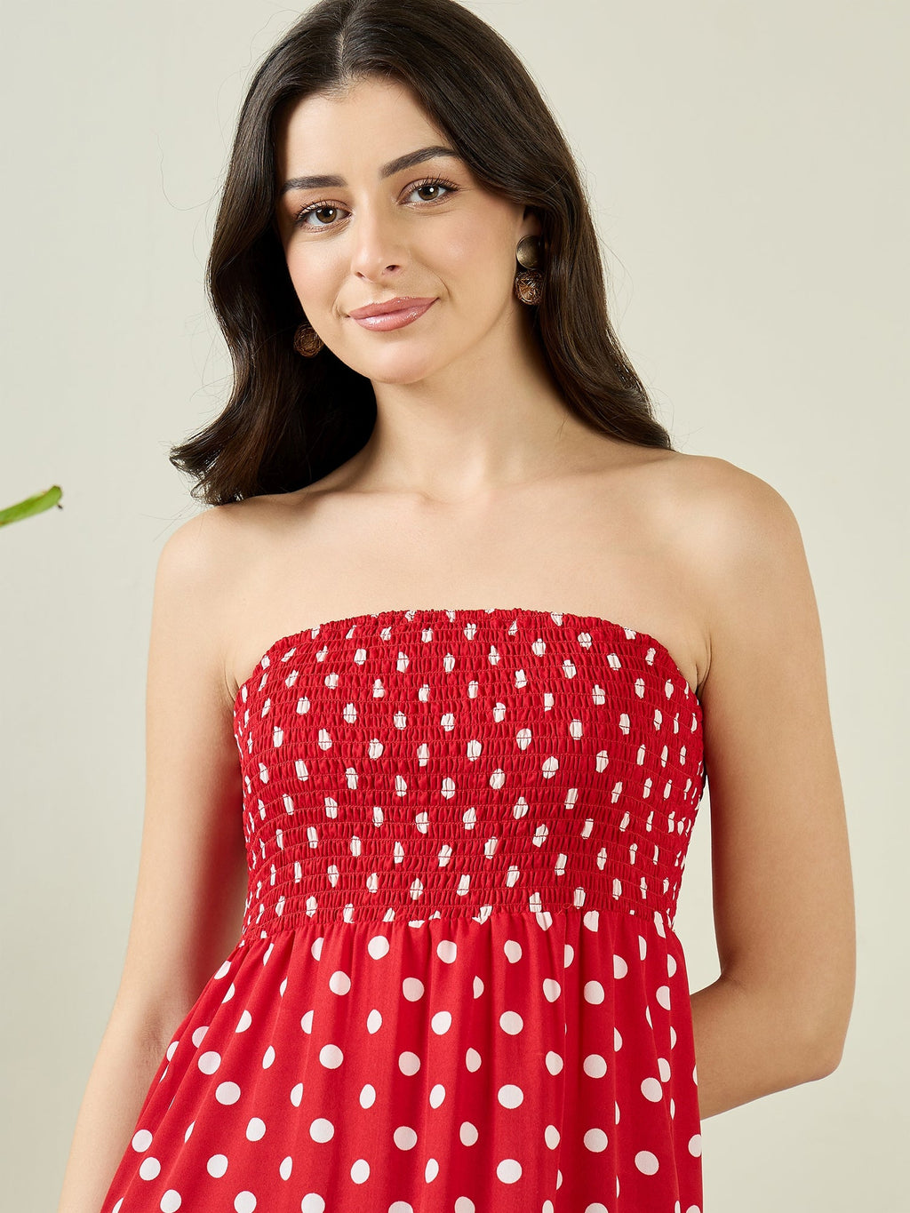 Strapless Smocked Maxi Dress