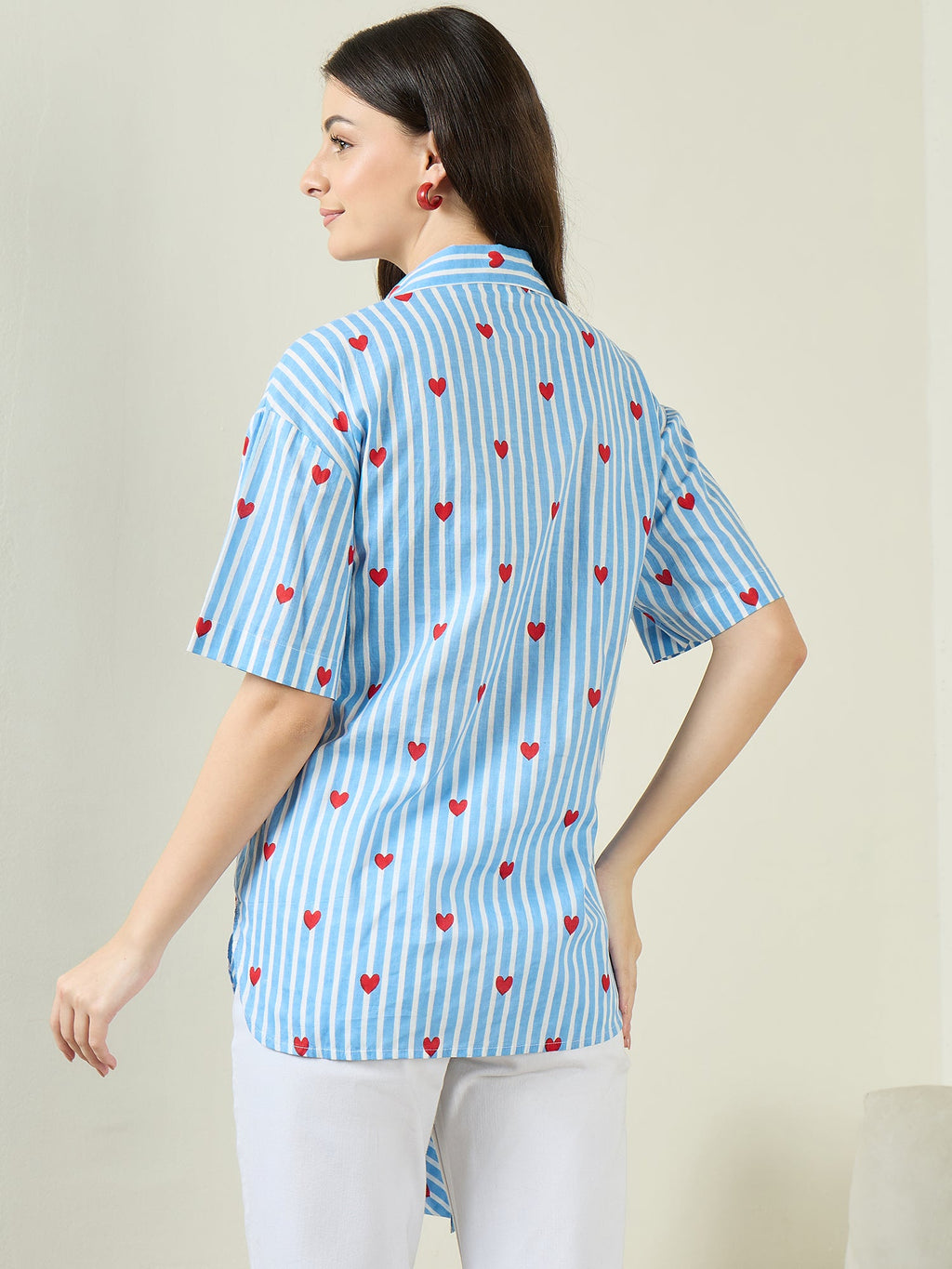 Front Tie-Up Cotton Shirt