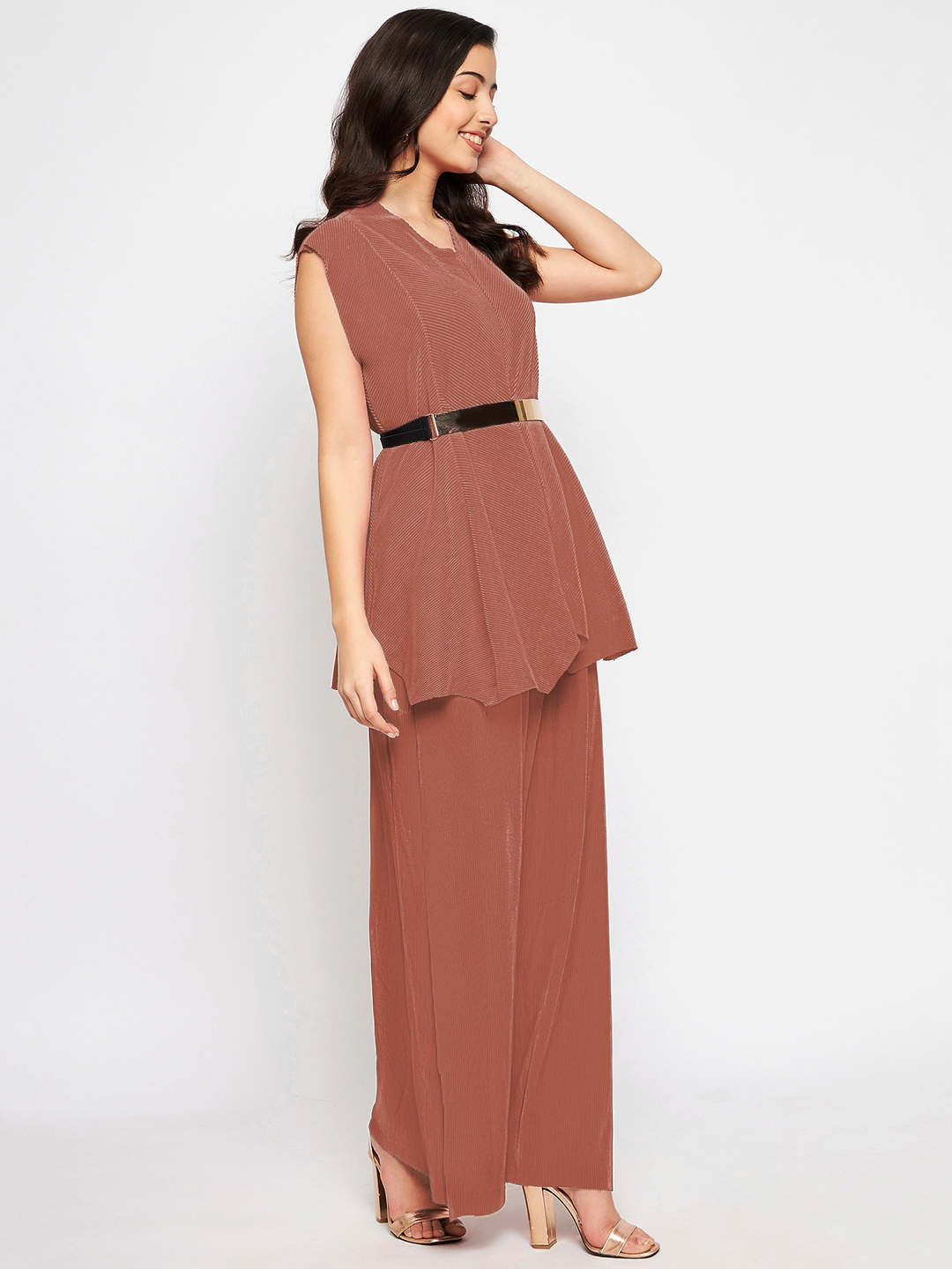 Criss Cross Pleated Top - Uptownie
