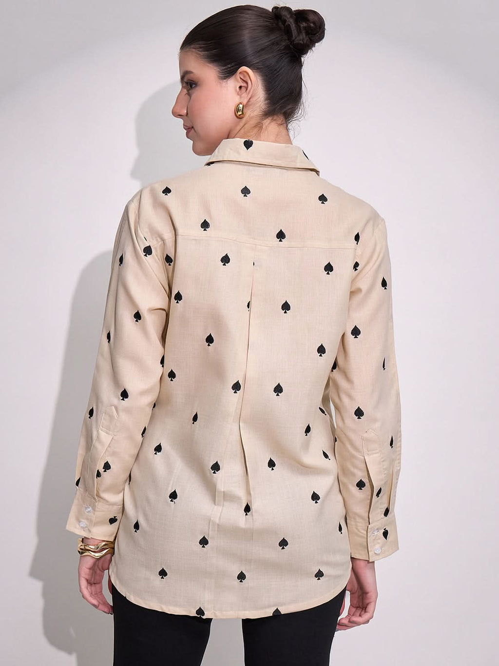 Side Tie-Up Cotton Shirt