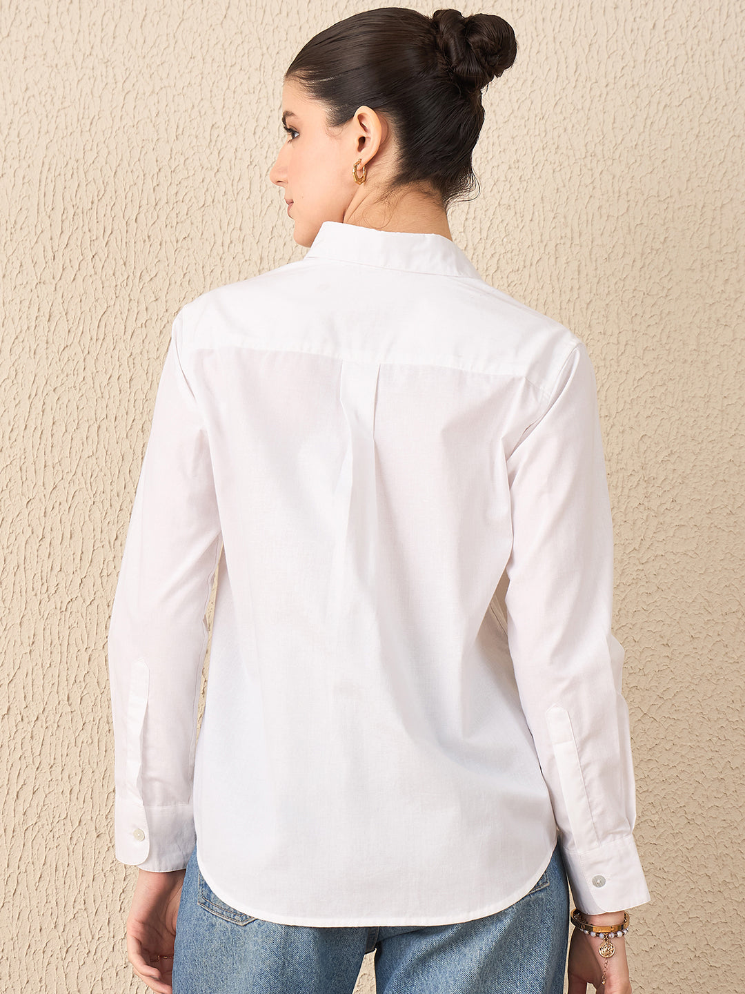 All Over Embroidered Linen Shirt