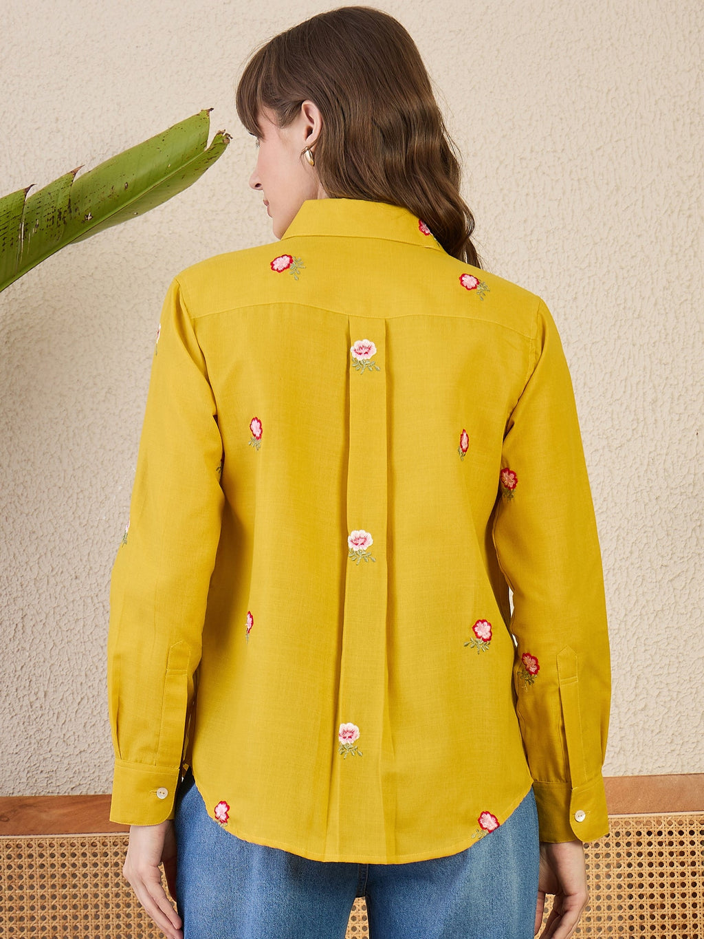 All Over Embroidered Linen Shirt