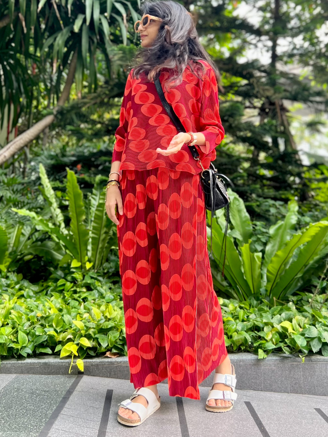 Pleated Pants with a Front Drape