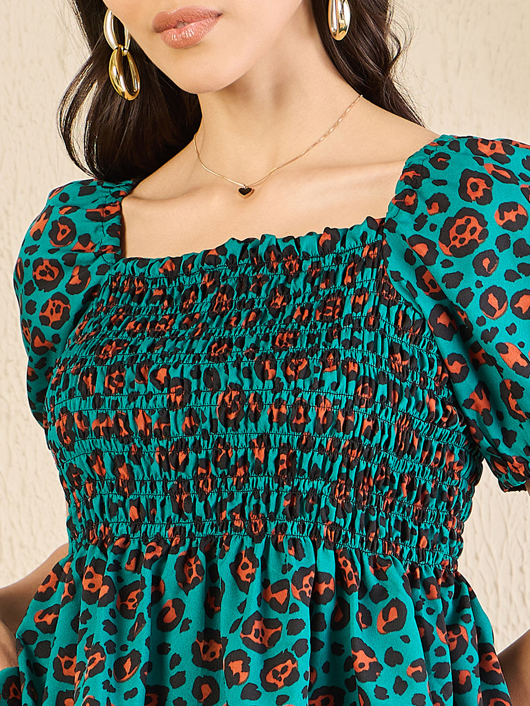Smocked Peplum Top