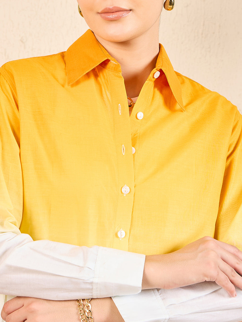 Printed Cotton Ombre Shirt