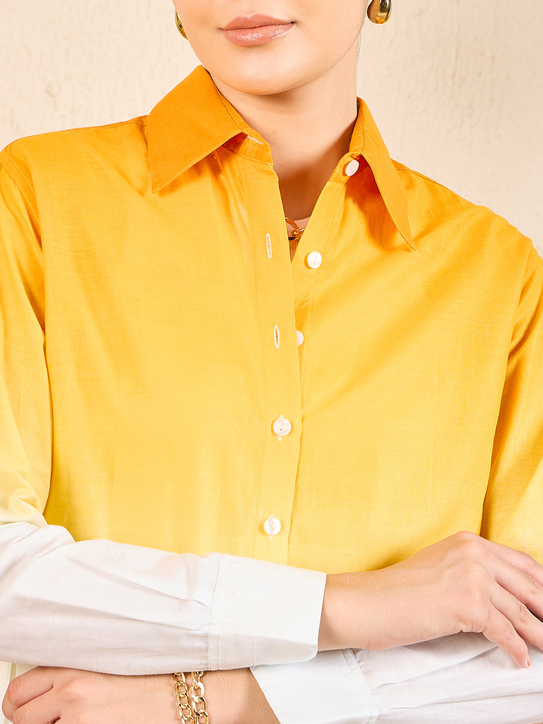 Printed Cotton Ombre Shirt
