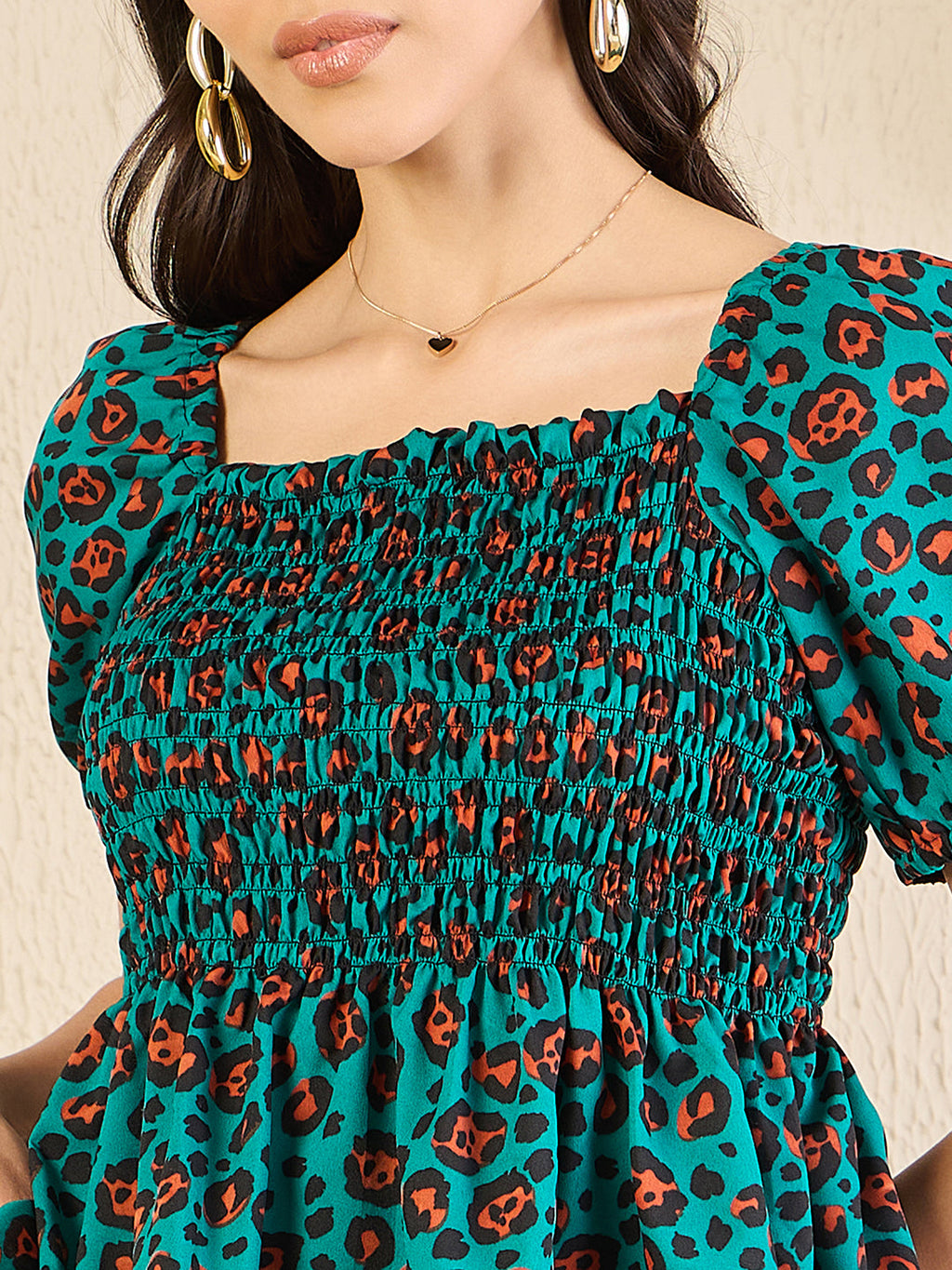 Smocked Peplum Top