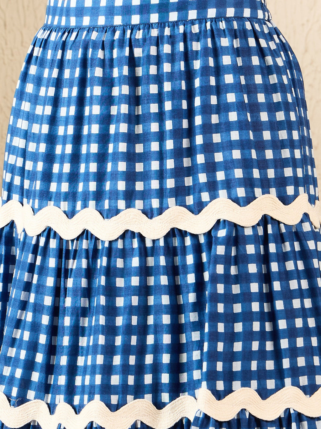 Ric-Rac Cotton Tiered Maxi Skirt