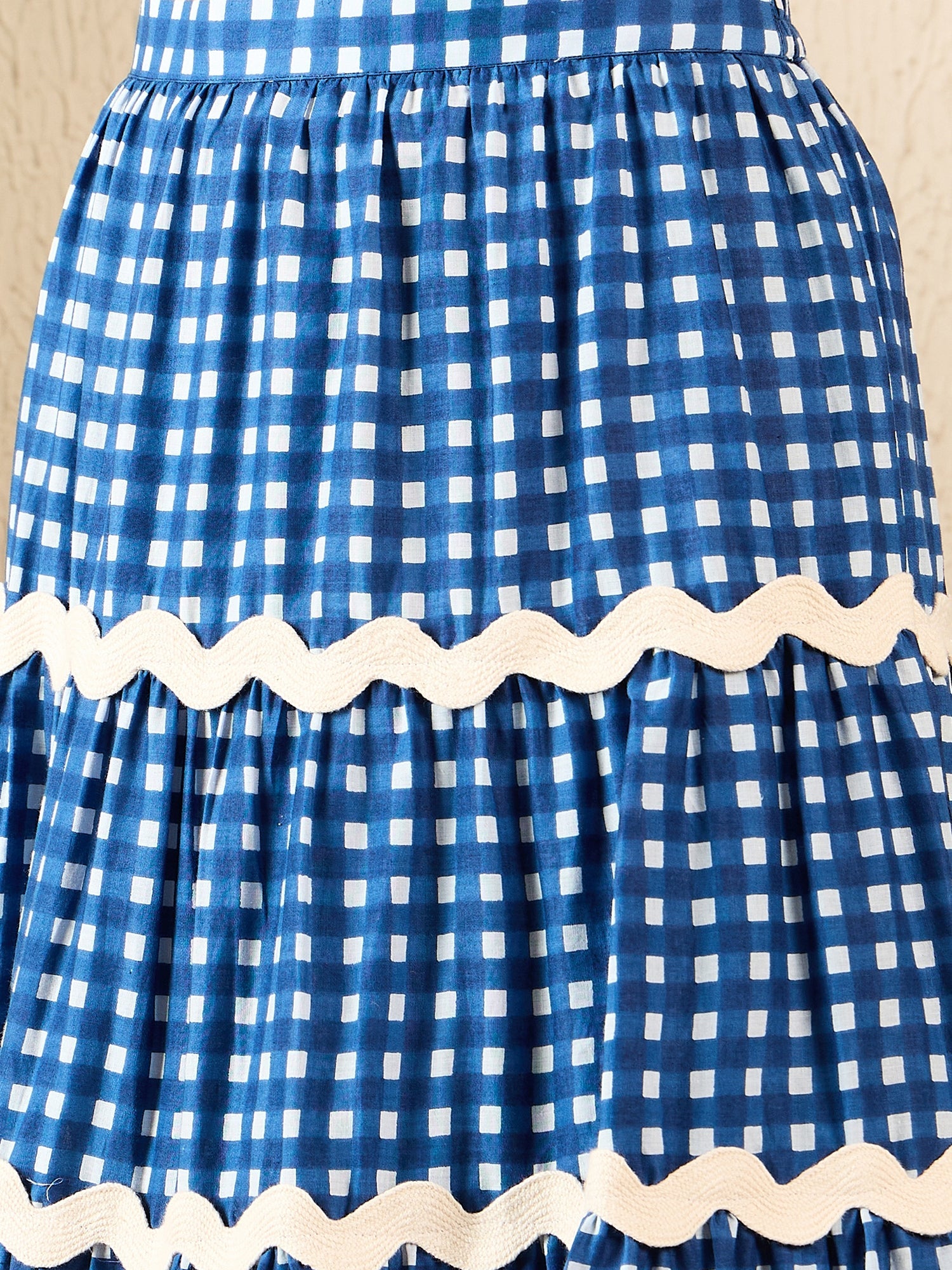 Ric-Rac Cotton Tiered Maxi Skirt