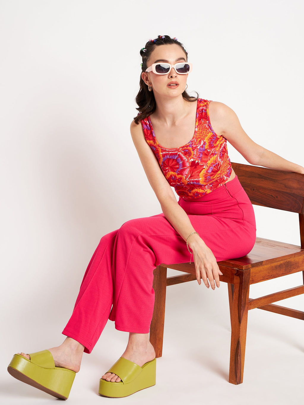 Cotton Stretchable Basic Round Neck Crop Top