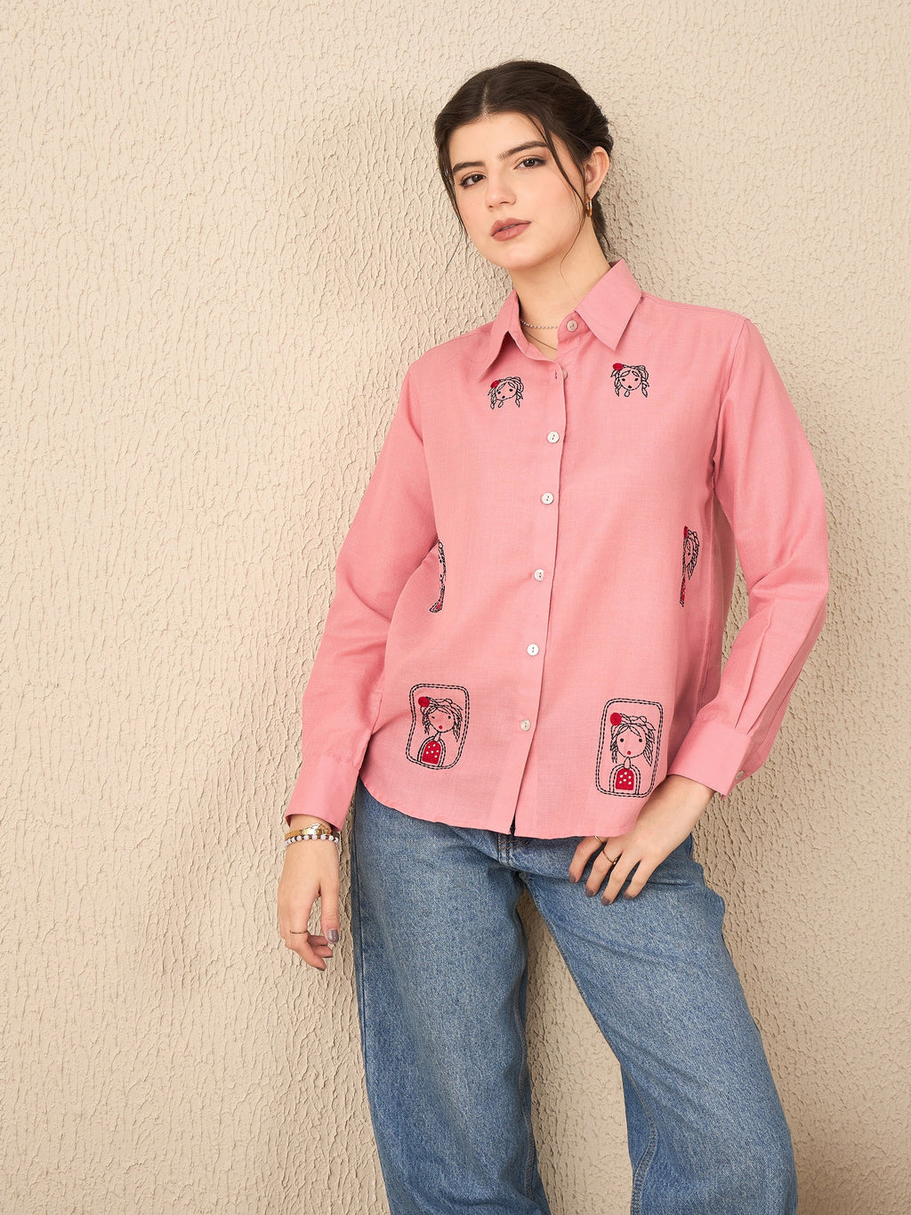 Doll Embroidered Linen Shirt