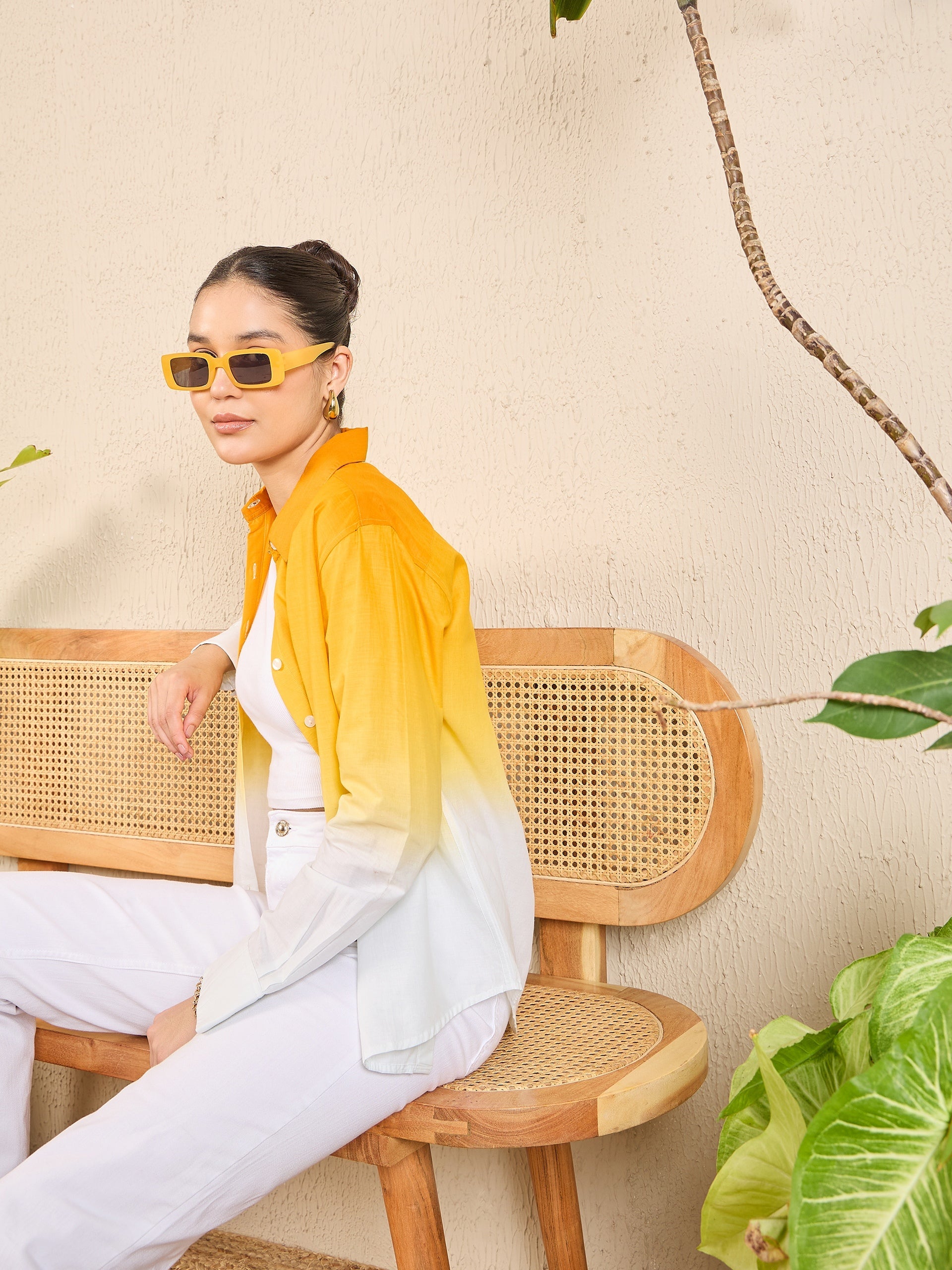 Printed Cotton Ombre Shirt