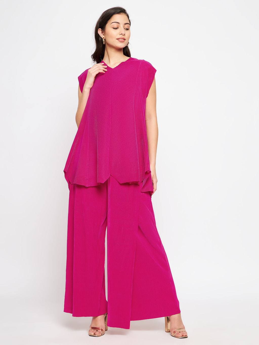 Criss Cross Pleated Top