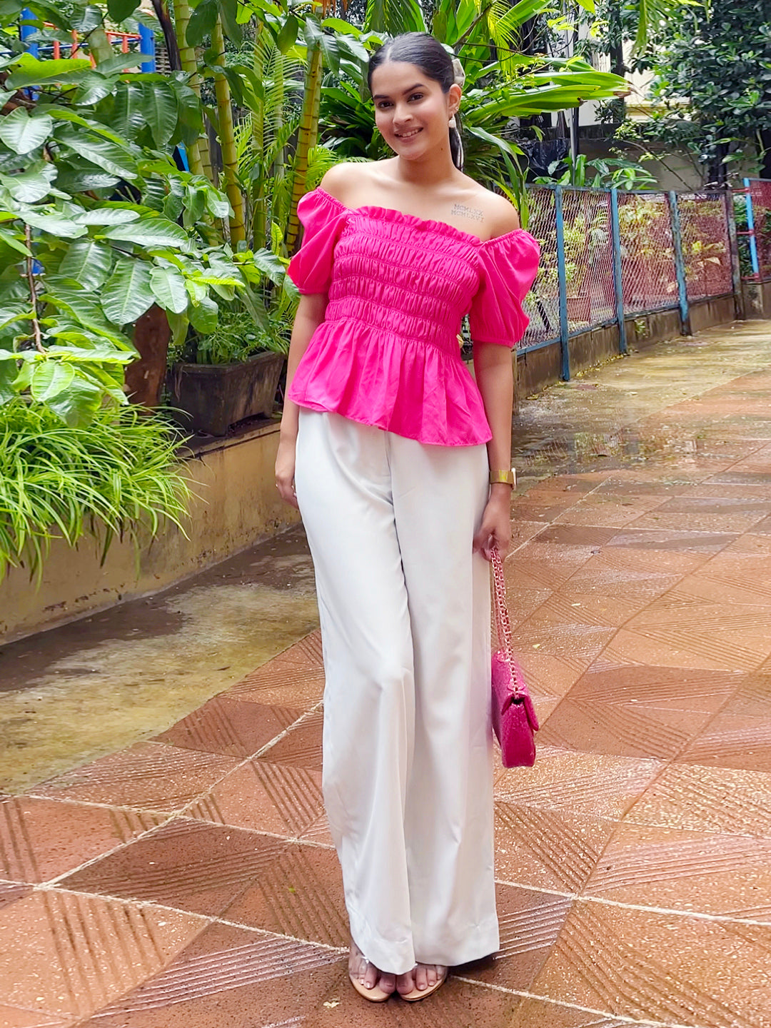 Smocked Peplum Top