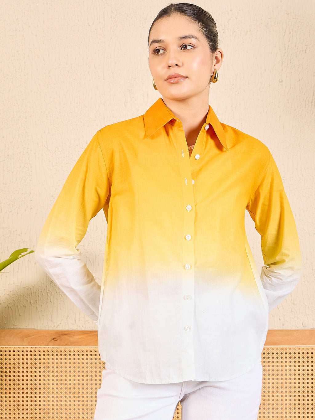 Printed Cotton Ombre Shirt