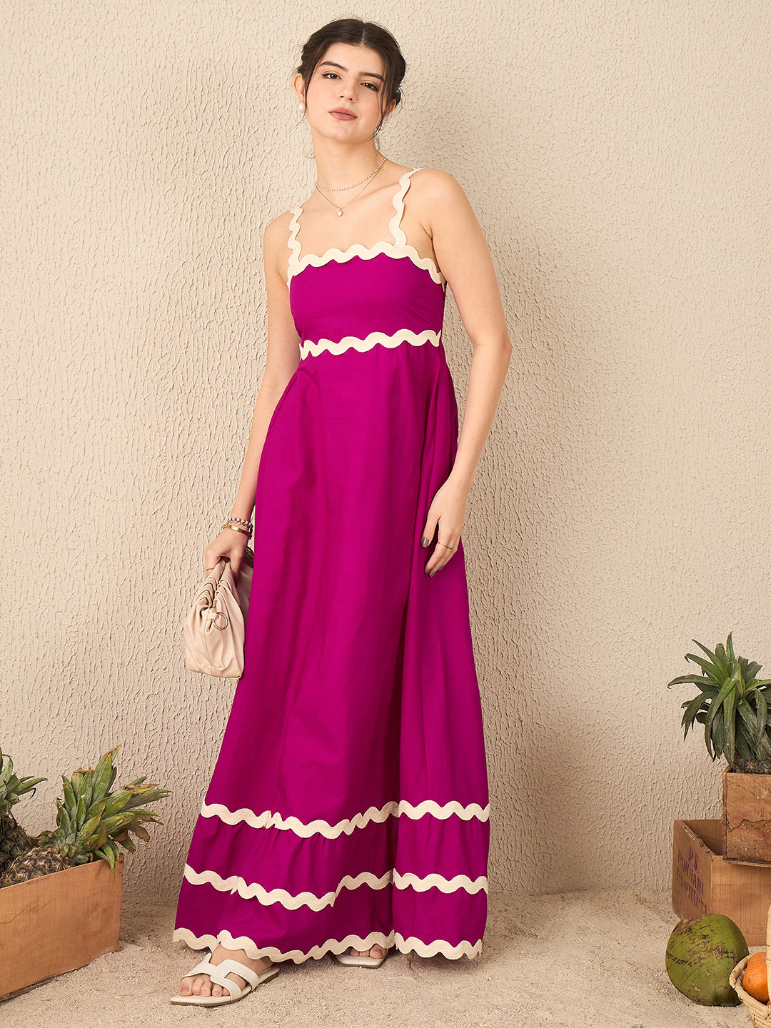 Cotton Ric-Rac Dress - Uptownie