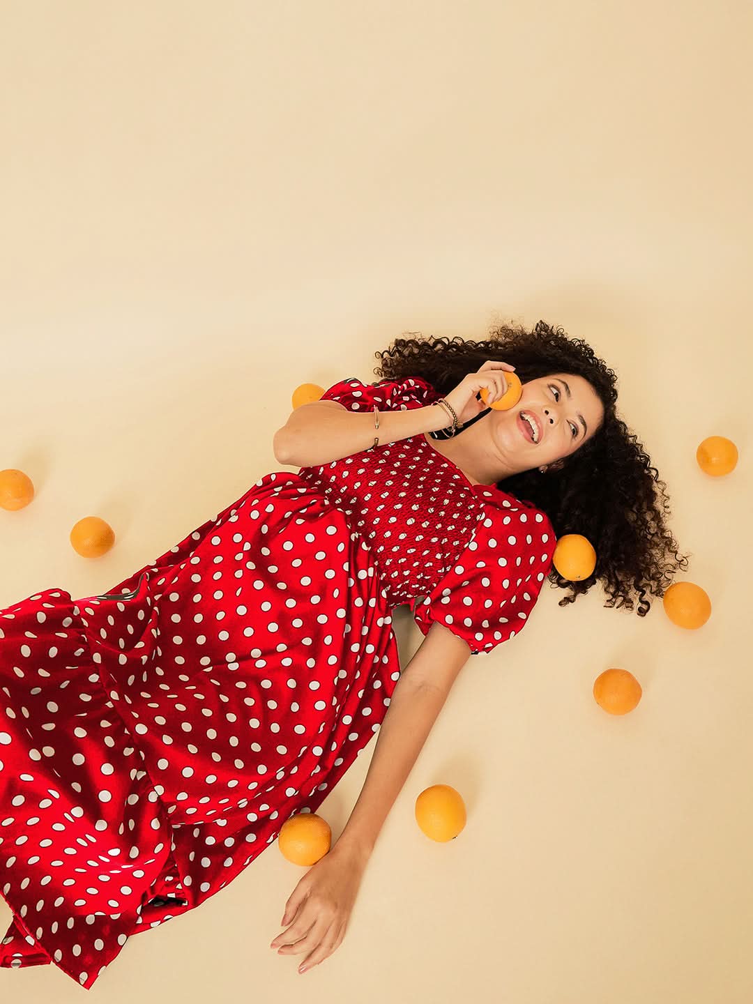 Smocked Tiered Midi Dress
