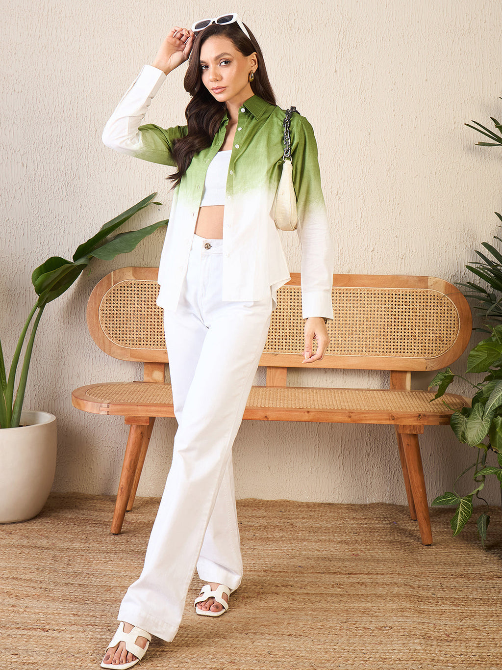 Printed Cotton Ombre Shirt